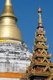 Thailand: Chedi Phra Boromathat and the Burmese-style mondop (pavilion), Wat Phra Kaeo Don Tao, Lampang, Lampang Province