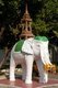 Thailand: A statue of the elephant believed to have brought the Emerald Buddha to Wat Phra Kaeo Don Tao, Lampang, Lampang Province